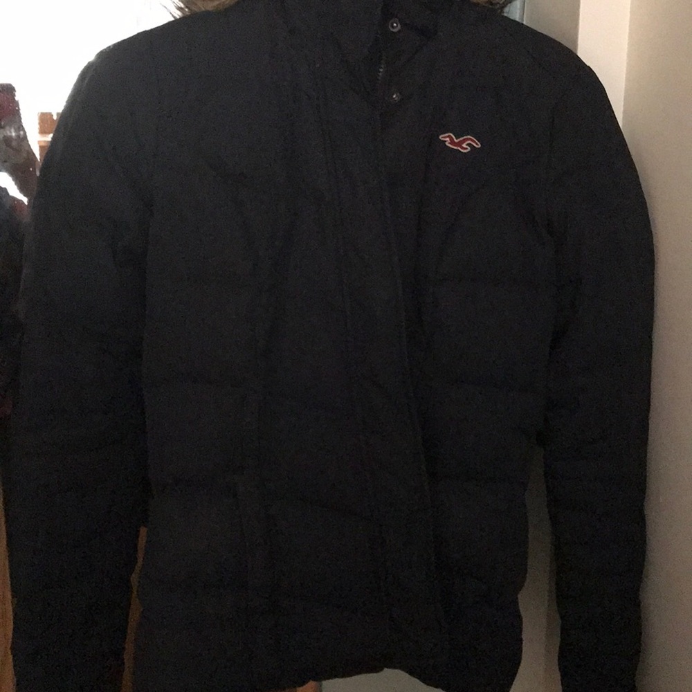 Navy Blue puffer button up jacket